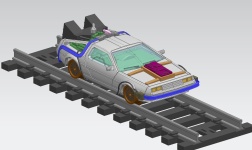 NPE Modellbau NA23302 - H0 DeLorean Schienenzeitmaschine motorisiert